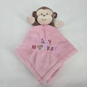 Baby Gear Pink Plush Monkey Security Blanket Lovey